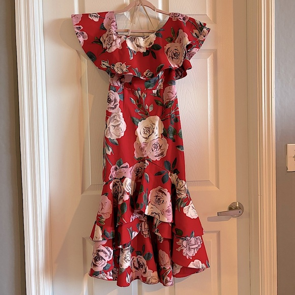 Fame and Partners Red Floral Dress - Picture 8 of 11